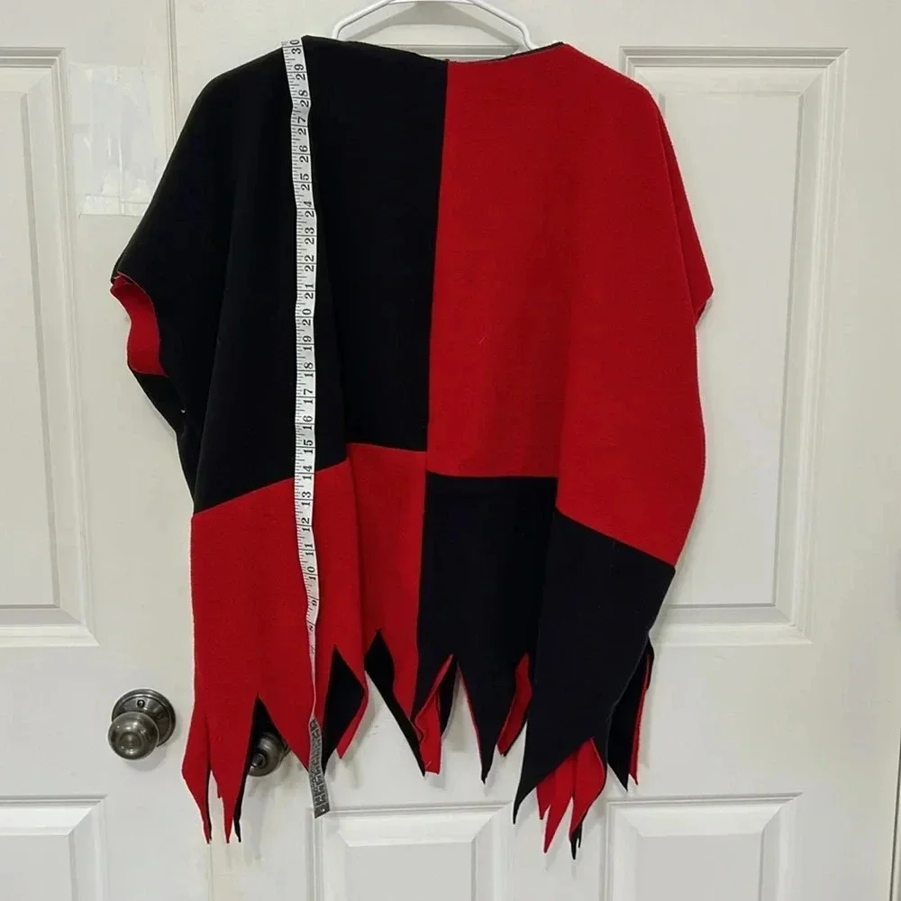 Court Jester Costume red and purple with hat one size it’s around a size 10-16